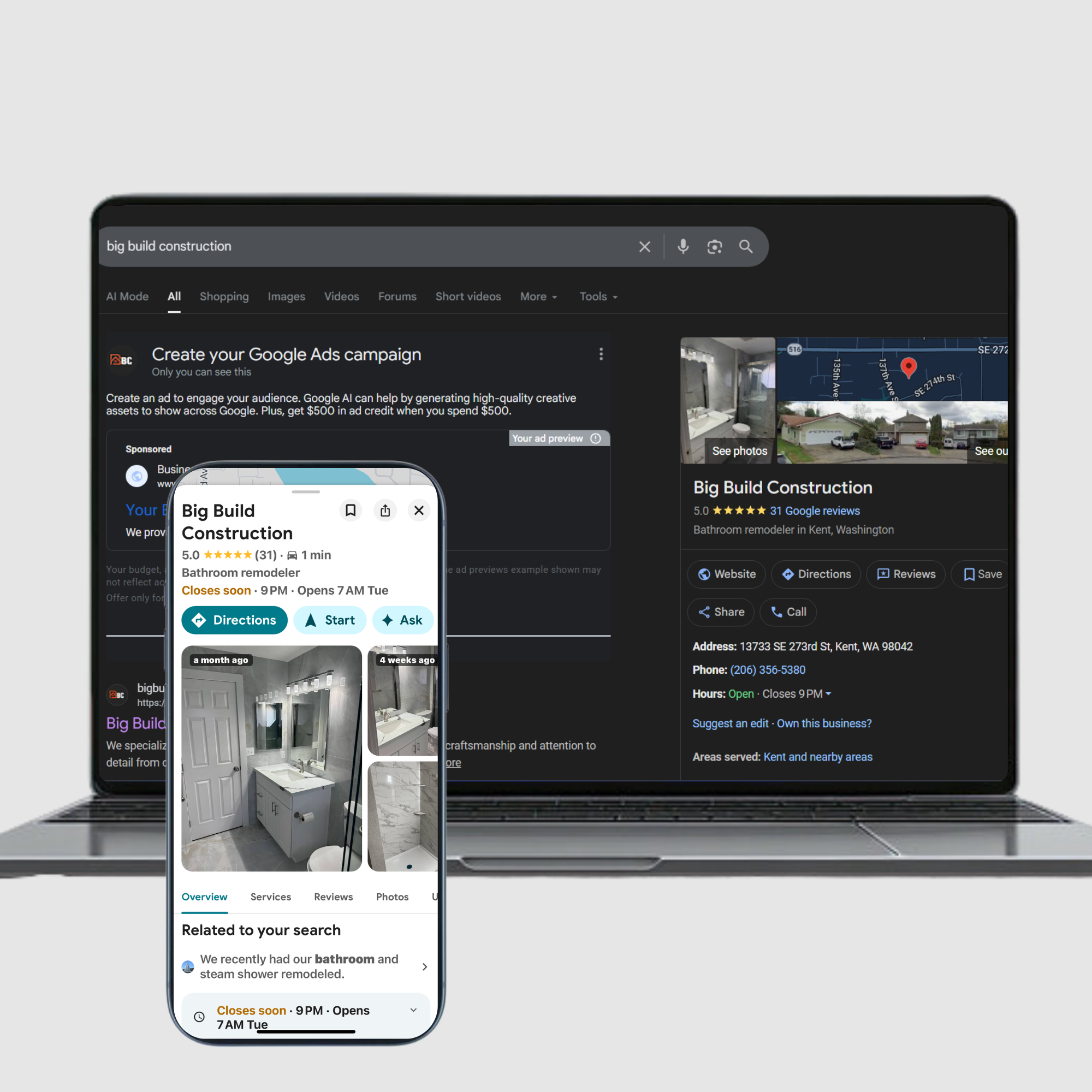 Big Build Construction Google Business Profile